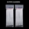 Roken Winkel Glazen Pijpen Wit Katoen Cleaner Sigaret Tabak Pijp Cleaners 15Cm Borstel Bong 50 Stuks Per Pak rook Accessoire