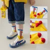 Calcetines para niños LJMOFA 5 pares de calcetines para niños para niñas, niños, dibujos animados, niños pequeños, calcetines deportivos de punto de algodón, calcetines de tubo para niños Four Seasons C161 230620