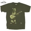Herren T-Shirts Katze spielt Gitarre Mann Sommer Damen und Herren T-Shirts 100 % Baumwolle Grafikdruck Y2k Kleidung Lustiges Unisex T-Shirt mit kurzen Ärmeln 230621