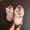 Platte Schoenen Kinderen Lente Baby Meisje Princesa Mode Strass Boog Kinderen Leer Voor Kleine Meisjes 1 2 3 4 5 6 jaar