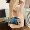 Evening Bags High End Chain Clip Women's Shoulder Bag Luxury Designer Handbag Fashion Brand Ladies Crossbody Flower Casual Totes