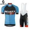 Ensembles de maillots de cyclisme Uniforme Hommes Veste SCOTT Shorts Homme Cavalier Chemise Professionnelle Costume Bavoir D'été Blouse Vtt Cycle Printemps Ensemble 230620