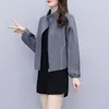 여자 재킷 플러스 사이즈 여성 가을 ​​느슨한 겉옷 단락 코트 긴팔 야구 유니폼 스웨터 패션 자켓