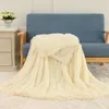 Dekens Winter Plaid Coral Fleece Laken Quilts Voor Bed Home Decor Fluwelen Deken Dikke Warme Sofa Covers Spreien