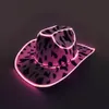 Cloches Light Up Chapéu de Cowboy para Mulheres Rosa Holográfico Espaço Chapéu de Cowgirl Branco LED Chapéu de Cowboy Chapéu de Cowboy Ocidental Acessórios de Fantasia 230620