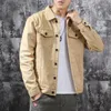 Men's Jackets Spring Autumn White Denim Jacket Men Japanese Style Pure Cotton Multiple Pockets Loose Coat Male Brand Clothes