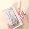 Clear Visible PVC Cosmetic Bags Large Capacity Waterproof Toiletry Brushes Makeup Organizer Storage Bags Supplies Pencil Case