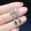 Stud Earrings Coming Natural And Real Diopside 925 Sterling Silver Fine Jewelry Earring