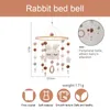 Rattles Mobiles Baby Rattles Crib Mobiles Toy Cotton Rabbit Pendant Bell Rotating Music Rattles for COTS Projection Spädbarn Träleksaker 230620