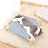 Kedi Yataklar Ahşap Hamak Çıkarılabilir Yatak Salonu Çöpü Uyku Mat Çıkarma ve Yıkamak Kamp Pet Malzemeleri