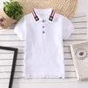 Hemden Kinderhemden Baby Jungen Sommer Poloshirt Baumwolle Atmungsaktive Kinderkleidung Kinder Umlegekragen Gestreiftes T-Shirt Jungen Kurze Ärmel