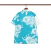 Summer Fashion Designer Mens Hawaiian Shirt High Quality Cotton Shirt Women's Flower Print Logo Short Sleeves Couple Outfits CJD2306216