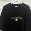 T-shirt da uomo di buona qualità Black Vetements Fashion T-Shirt Uomo 1 1 Vari ricamati Haute Couture Vetements Camicie oversize da donna T230621