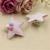 Hair Clips Wholesale 40PCs Cartoon Cute Fabric Stars Button Patch With Round Balls Decor Kawaii Girls Jewelry Bow Center Ornament DIY