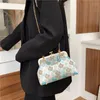 Bolsas de noite de alta qualidade com clipe de corrente bolsa de ombro feminina bolsa de designer de luxo marca de moda feminina crossbody flor bolsas casuais