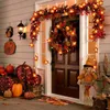 New Artificial Autumn Maple Leaves Pumpkin Garland Led Fairy Lights per la festa di Natale del Ringraziamento Decorazione fai da te Puntelli di Halloween