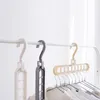 Hangers Multifunctional Plastic Hanger Clothesline Foldable Nine-Hole Design Baby Rack Can Be Hung Horizontally Or Vertically Flexible