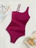 Women's Swimwear One Piece 2023 Swimsuit Women Mesh Solid Adjustable Strap Bathing Suit Summer Monokini Sexy Beachwear For Female XL