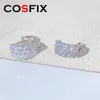 Stud Hoop Earrings For Women Simple Fashion Full Diamond Earring 925 Silver Shinning Stud Earrings 230620