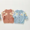 Vêtements de pluie printemps bébé filles broder Cardigan manteau vêtements automne à manches longues impression tricot enfants enfants manteaux 230620