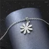 Pendant Necklaces Sunflower Necklace For Women Gold Color Stainless Steel Choker Birthday Gift Boho Jewelry 2023