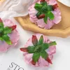 Dried Flowers 100Pcs 9Cm Silk Dahlias Artificial Home Decor Wedding Rose Christmas Garland Material Fake Peony Bridal Accessories