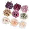 Dried Flowers 100Pcs 9Cm Silk Dahlias Artificial Home Decor Wedding Rose Christmas Garland Material Fake Peony Bridal Accessories