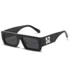 نظارة شمسية إزاحة الإطارات الفاخرة على طراز الأزياء مربع العلامة التجارية Sunglass Arrow x أسود إطار نظارات الاتجاه