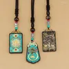 Pendant Necklaces 30 Designs Ethnic Style Handmade Thangka Black Sandalwood Necklace Elephant God Bagua Brand Toem Exotic