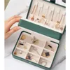 Schmuckschatullen, Samt-Schmuckschatulle, 2-lagig, Juwelier-Vitrine, Organizer, Ring, Ohrringe, Reise-Aufbewahrungsverpackung, Schmuck-Displays, Boxen, Uhr 230620