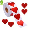 New 300Pcs/roll Sparkle Heart Stickers Red Love Scrapbooking Adhesive Sticker for Valentines Day Wedding Gift Box Bag Decoration 1''