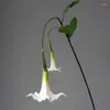 Decorative Flowers Real Touch Big Artificial Flower Elastic PU Datura Luxury Morning Glory Wedding Party Decoration Home Living Room Floral