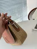 Designer unico moda 2023 nuova tote Bag Borsa da spiaggia borsa in paglia intrecciata Borsa CrossBodys Impiallacciatura in pelle di alta qualità