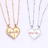 Pendant Necklaces Electric Couple Magnetic Prevent Color Fading Adopting Electroplating Oil Dripping Process Small Design Clavicle Chain