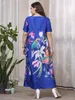 Plus la taille Robes 4XL 5XL Plus La Taille Robe D'été Femme À Manches Courtes Imprimé Floral Robe Décontractée Lâche Surdimensionné Maxi Robes Longues 230620