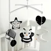 Rattles Mobiles Animal Music Box Black and White Bell Toy Baby Crib Rattles Baby Toys 0-12 månader Spädbarnsklocka Toy Mobile Born Toys 230620