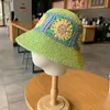 Chapeaux à large bord Seau Chapeaux Japon Corée Crochet Plage Chapeau De Paille Femmes Fleurs D'été Pur Tissé À La Main Chapeau Parasol Pêcheur Chapeau Respirant Seau Chapeau 230620