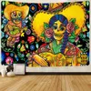 Tapestries Simsant Mexican Tapestry Day of The Dead Backdrop for Fiesta Sugar Skull Wall Hanging Living Room Decor 230620