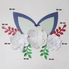 Decorative Flowers Cardstock White DIY Paper Leaves Ears Set For Wedding & Event Backdrops Decorations Nursery Wall Deco Video Tutorials