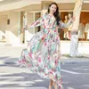 Plus Size Women Clothing Dress Tropical Print Bow Front Belted Tube Dress Bohemian