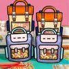 Mignon sac à dos debout bonbons sacs fermeture éclair Cookie cadeau sac en plastique pour Biscuits cuisson paquet enfants fête d'anniversaire fournitures