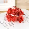 Fleurs décoratives 36/72 pcs Mini PE Mousse Rose Fleur DIY À La Main Artificielle Pour La Maison De Mariage Décoration Scrapbooking Guirlande Faux Roses