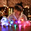 Animaux en peluche en peluche 1 pc 38 cm LED Licorne en peluche Jouets en peluche Light Up Jouets Animaux en peluche Mignon Cheval Jouet Doux Poupée Enfants Jouets De Noël Cadeaux D'anniversaire 230621