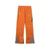 Calça masculina calça feminina calça contraste de impressão de cor esportes de moletom hip hop masculina de rua larga casal de calças soltas DK19