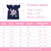 T ercts dxton Kids Kids Flower Print Tees Baby Toddlers equins Tops Summer Flare Sleeve Cotton Shirt Tirt Clothing 230620