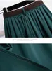 Spódnice Nowe zabytkowe spódnice damskie Solidny kolor elastyczny swobodny, wysoko stanowy moda mody koreański elegancka spódnica nowa 2023 J230621