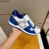 2023 Designer Run Away Sneakers رجال أحذية عارضة أحذية جلدية الجلود أحذية المرأة أحذية رياضية شبكية Lvity Retro الربط الحذاء حجم الحذاء 35-45