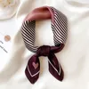 Шарфы 53 см модный шелк шелковый шарф -шарф сатилачные волосы для женщин платки с печено