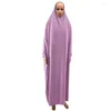 Vêtements ethniques femmes musulmanes couverture complète prière une pièce Hijab longue Maxi robe Abaya caftan Robes aérien arabe moyen-orient robe islamique