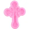 ベーキング型Charlice Cup Baptism Trophy Silicone Cross Fondant Molds Concunition Cake Icing Mold Candy Chocolate 230620